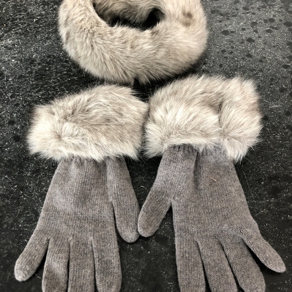Parkhurst three piece faux fur set, gloves, scarf and head warmer - Picture 3 of 8
